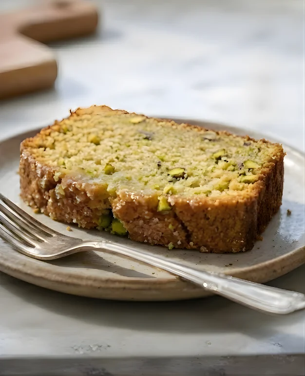 Pistachio-Cardamom Cake with Lime Syrup
